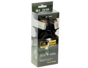 SCART-SCART 21PIN SILBER Stecker 1,5m