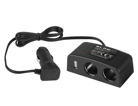 Auto-Zigarettenanzünder-Splitter 1xPLUG/2xNAP+USB CS-27 Kabel