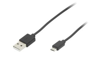 USB-Stecker A - micro B 1m schwarz HQ-Brücke