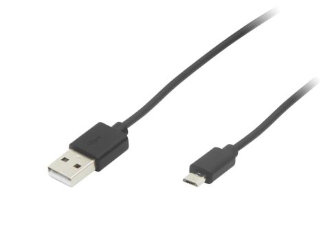 USB-Stecker A - micro B 1m schwarz HQ-Brücke