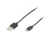 USB-Stecker A - micro B 1m schwarz HQ-Brücke - 2