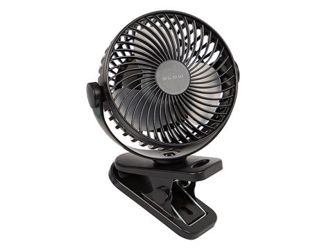 Tischventilator mit 15cm Clip USB+Batterie schwarz