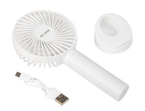 USB-Handventilator mit wiederaufladbarem Akku weiß - image 2