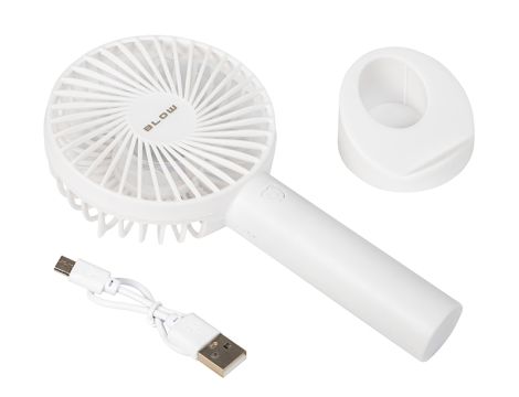 USB-Handventilator mit wiederaufladbarem Akku weiß - 2