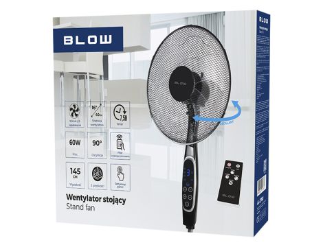 Standventilator 16" 60W LCD + Fernbedienung schwarz - 7