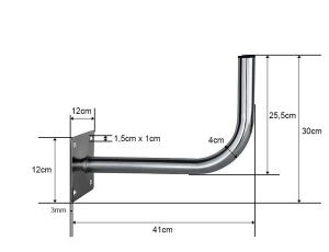 Gebogener Wandhalter 400 - image 2