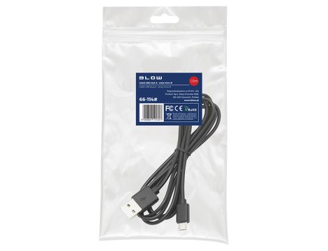 USB-Stecker A - micro B 1,5m schwarz HQ-Anhänger - 2