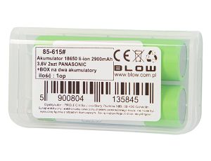 18650 li-ion 2900mAh 3.6V 2 Stk. PANASONIC+BOX für zwei Akkus - image 2