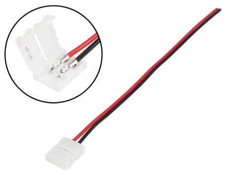 Stecker für LED-Streifen Stecker 8mm Kabel