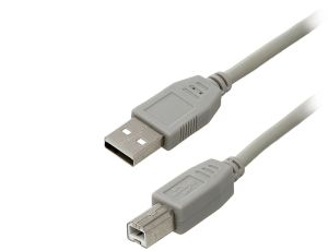 USB-Verbindung A - B 1,5m Computer-Drucker grau - image 2