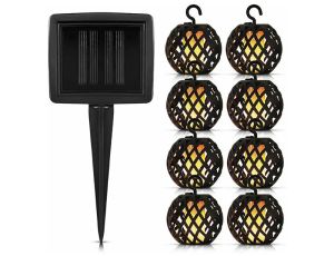 Solar Garten Girlande Kugeln 8 LED warm GS-01