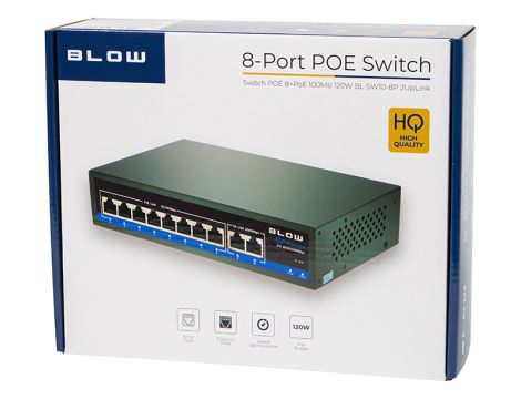 Schalter BLOW 8×PoE 100Mb 100W BL-SW10-8P 2UpLink - 4