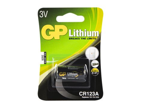 Lithium-Batterie 3V`CR123A GP Blister 16,8x34,5mm