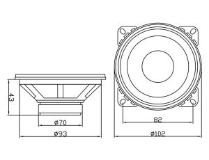 BLOW WK400 4Ohm Auto-Subwoofer-Lautsprecher - image 2