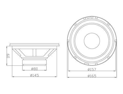 BLOW WK650 4Ohm Auto-Subwoofer-Lautsprecher - 2