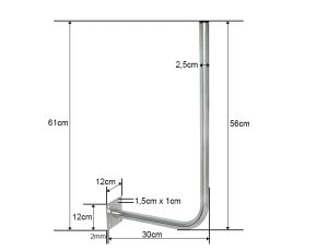 Gebogene Wandhalterung für Mesh-Antenne L300/550mm - image 2