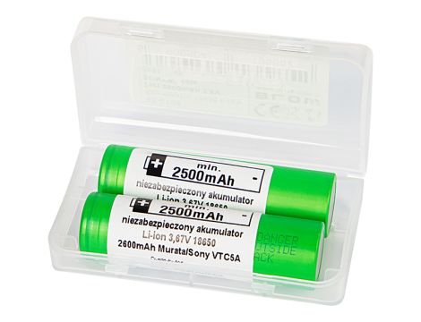 18650 Li-Ionen-Akku 2 Stück 2600mAh 3.6V SONY/Murata