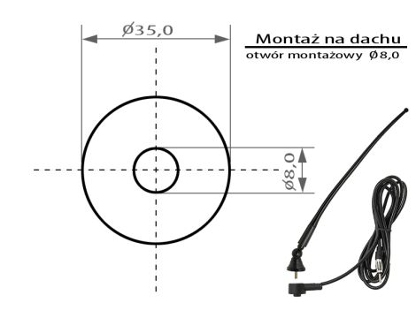 Antena BLOW FMD350/FMD410 łamana - 3