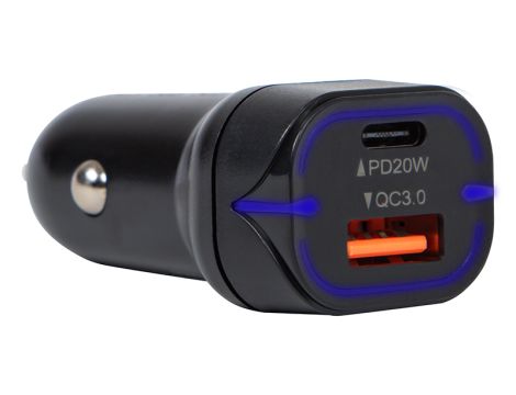 Ładowarka samochodowa gn.USB+USB-C 38W G38B