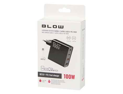 Ładowarka sieciowa gniazdo USBx2 + USB-Cx2 QC+PD 100W - 6