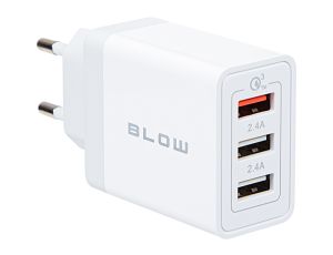 Ładowarka sieciowa gniazdo USBx2 + USB QC 30W