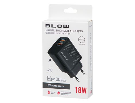 Ładowarka sieciowa gniazdo USBx2 QC 36W - 4