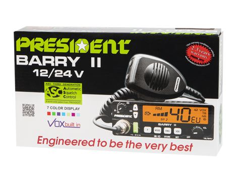 Radio CB PRESIDENT BARRY II ASC VOX AM/FM 12/24V - 2