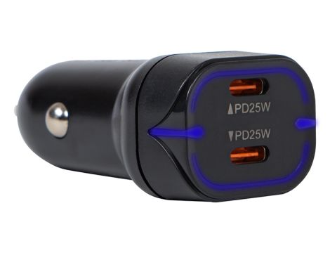 Ładowarka samochodowa gn.USB-Cx2 50W G50B