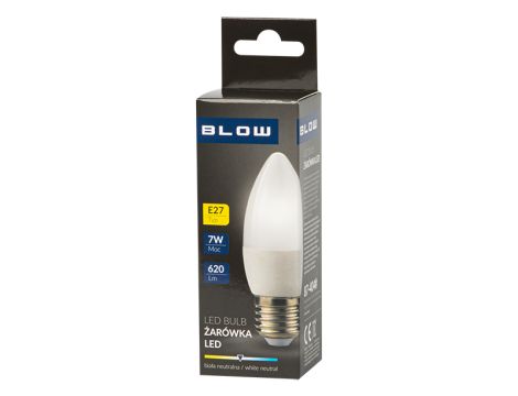 Żarówka LED  E27 C37 ECO 7W b.neutralna - 3