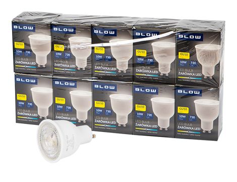 Żarówka LED  GU10 10W 230V b.neutralna 10szt