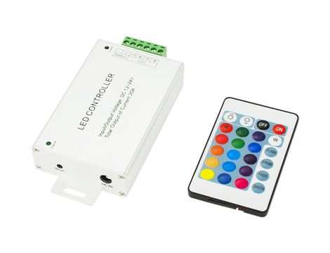 Sterownik taśm LED RGB 24-KEY pil.IR 30A