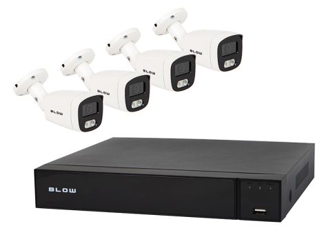 Zestaw monitoringu PoE BLOW 4x8MP 2TB BL-KI8B4/PoE/2TB 4x kamery tubowe 8MP dysk HDD2TB