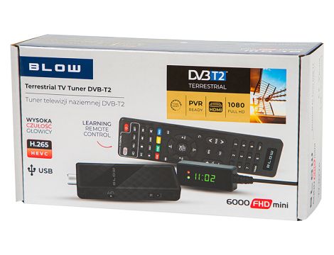 Dekoder tuner DVB-T2 BLOW 6000FHD MINI - 4