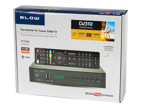 Dekoder tuner DVB-T2 BLOW 8000FHD PREMIUM - 4