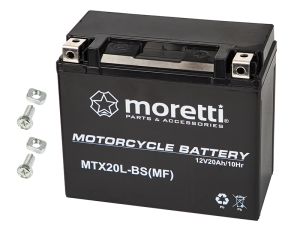 Motorrad-Batterie 12V 20Ah MTX20L-BS MORETTI