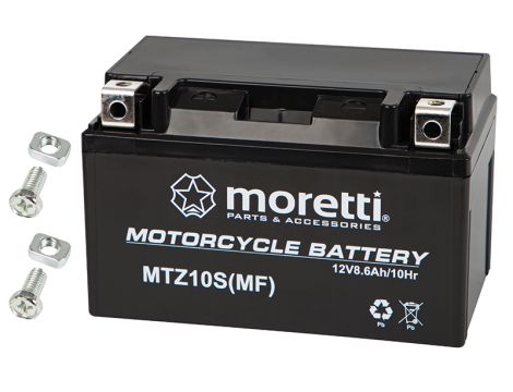 Motorrad-Batterie 12V 8.6Ah MTZ10S MORETTI