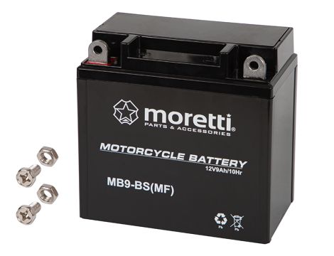 Motorrad-Batterie 12V 9Ah MB9-BS MORETTI